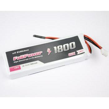 FullPower Batteria RX LiPo 2S 1800mAh 35C V2 spina JR